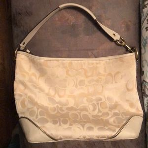 White/tan AUTHENTIC coach purse!